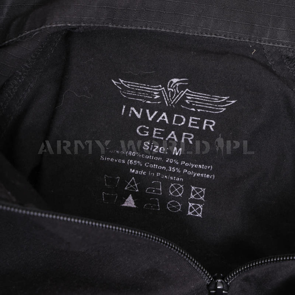 Koszula Taktyczna Pod Kamizelkę Combat Shirt Invader Gear Czarna Oryginał Demobil BDB