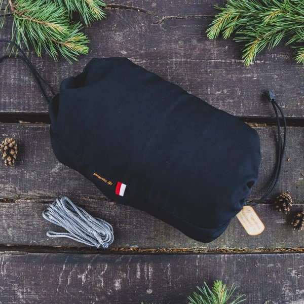 Hamak Obozowy Niedźwiedź XL z Moskitierą Double Zip TigerWood Czarny 