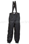 Polish Military Waterproof Trousers Warmed 607/MON Black Original New