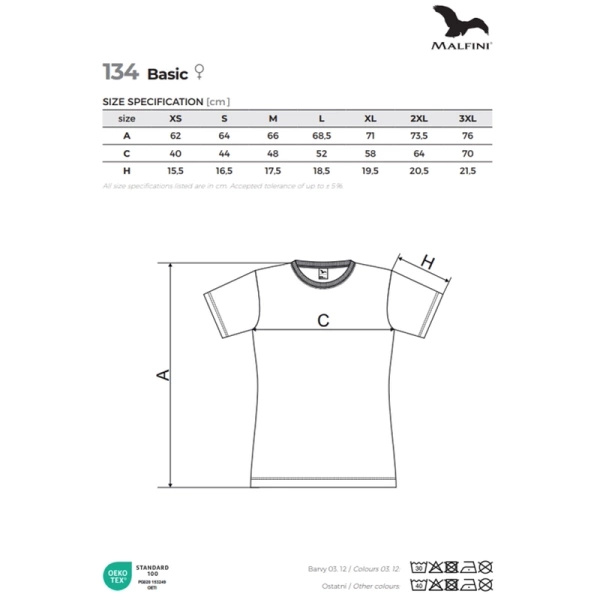 T-shirt Damski Basic 134 Malfini Militarny