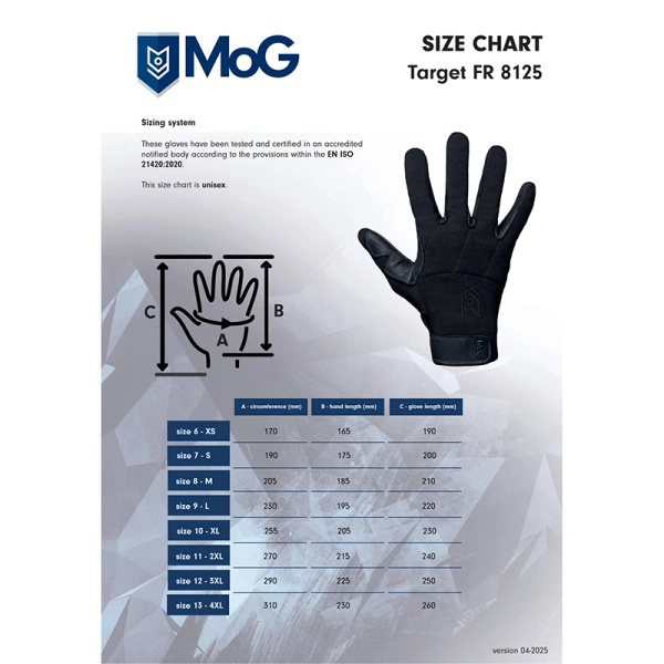Rękawice Taktyczne MoG Target FR Olive (8125)