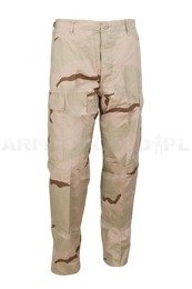 Spodnie Wojskowe Pustynne US Army 3-Color Ripstop Oryginał Demobil II Gatunek