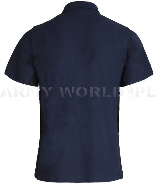  Koszulka Polo SNICKERS z Krótkim Rękawem Wojskowa Granatowa Oryginał Demobil BDB