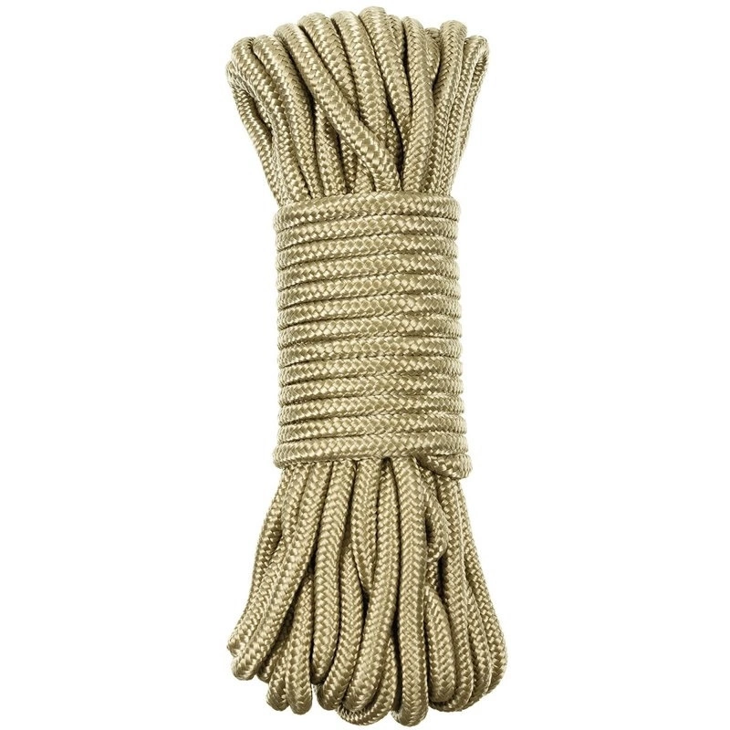 Paracord Rope 9 mm 15 Metres MFH Beige (27509C) khaki, BACKPACKS I BAGS I  POCKETS \ Cords / Rubbers / Straps SURVIVAL \ Bivouac \ Tents \ Cords /  Pegs