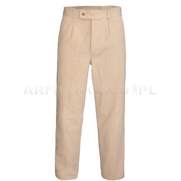 Trousers Belgian Beige Genuine Military Surplus Used 