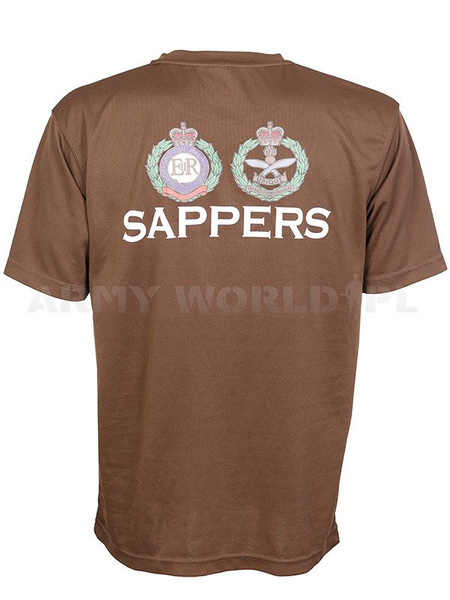 Thermoactive T-shirt Coolmax With Print Brown Original Used