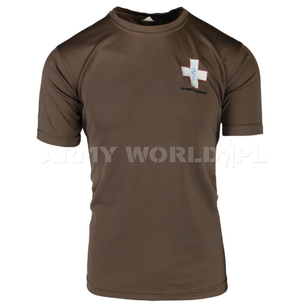 T-shirt Termoaktywny Coolmax 254 Medical Regiment Brązowy Oryginał Demobil BDB