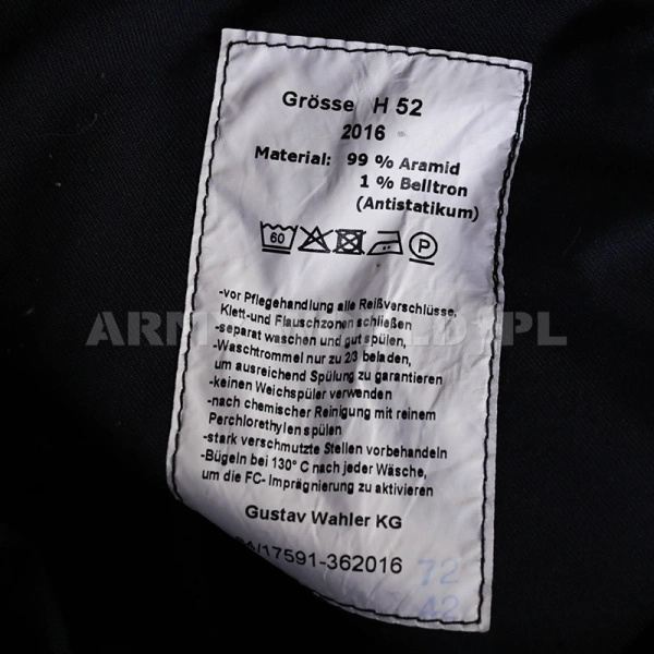 Spodnie Robocze Holenderskie Wahler Aramidowe Granatowe Oryginał Demobil BDB