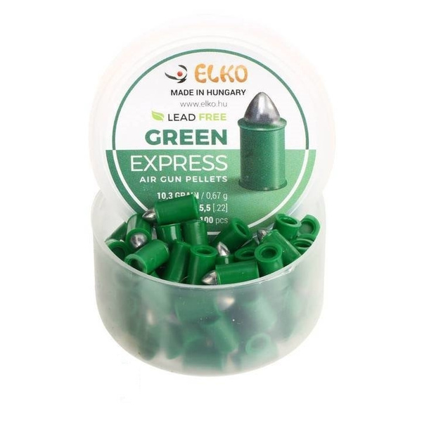 Steel-Teflon  Airgun Pellets Green Express Elko 5,5 mm 50 pcs.