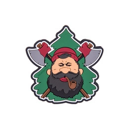 Emblemat "Beardman BUSHCRAFT" - PVC - Helikon-Tex - Olive Green (OD-BMB-RB-02)