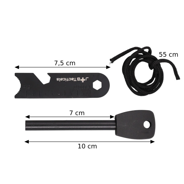 Krzesiwo Magnezowe 7 cm JB Tacticals Czarne