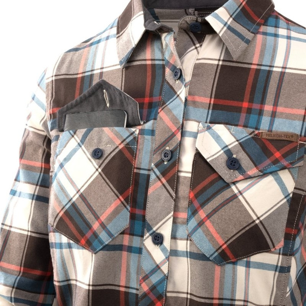 Women's Shirt Marigold Helikon-Tex True Grey Checkered (KO-MWS-NS-PW-B02) 