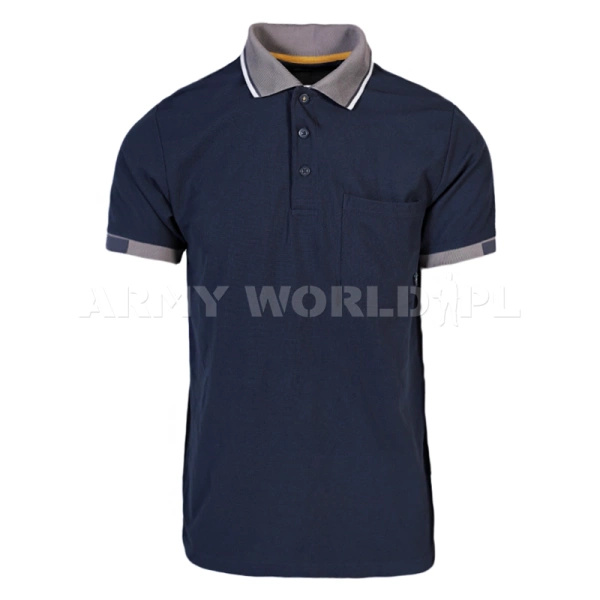  Koszulka Polo Wojskowa SNICKERS z Krótkim Rękawem 2724 Granatowa Oryginał Demobil BDB