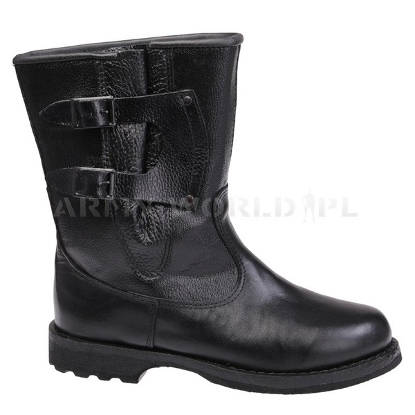 Jackboots 'Skutery' Police Leather Black Czarne 