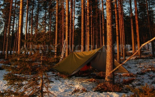 Płachta Wodoodporna Ratownicza Z Warstwą Termoizolacyjną Thermo-Tarp 2 x 3 m Bushmen Olive