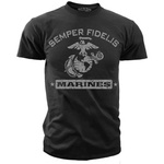 T-shirt United States Marines Semper Fidelis Retro 7.62 Design Czarny (BIT-660BLK)