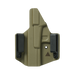 Kabura G17 OWB ZERO CANT NO LIGHT HOLSTER Full Kydex do Glock 17 Direct Action Flat Dark Earth (HP-OGTR-KDX-FDE)