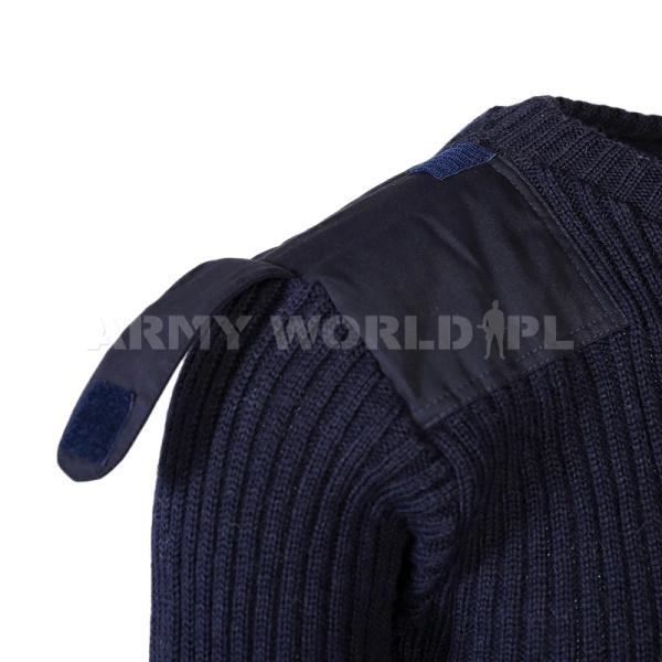 Sweter Wojskowy Brytyjski Jersey Granatowy Oryginał Demobil BDB