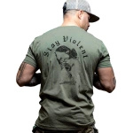 T-Shirt Stay Violent Brothers In Arms Olive