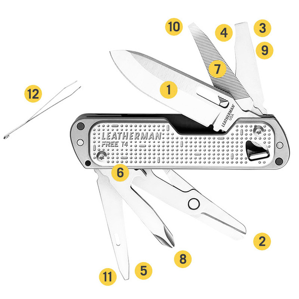 Nóż Składany Leatherman® Free T4 Evergreen (832875)