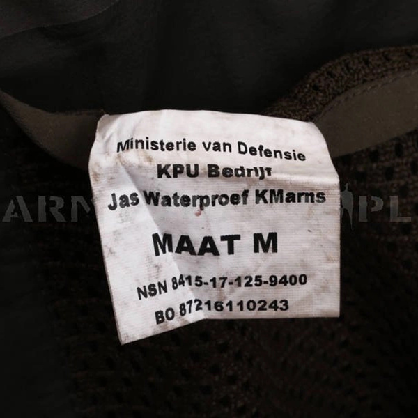 Dutch Waterproof Jacket Gore-Tex KPU KMarns Olive Original Used