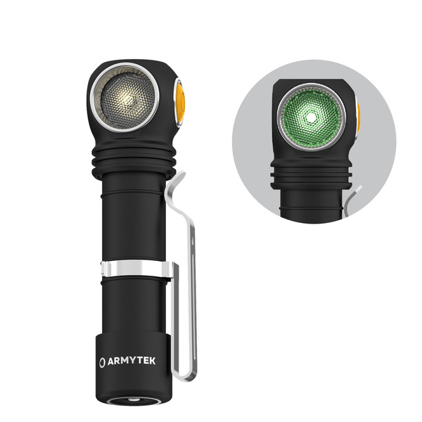 Latarka Czołowa Armytek Wizard C2 White / Green Warm Magnet Czarna (F09201W)