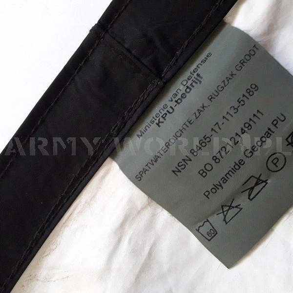 Worek Przeprawowy Wojskowy Podgumowany KPU 130 x ⌀65 cm Czarny Oryginał Demobil DB