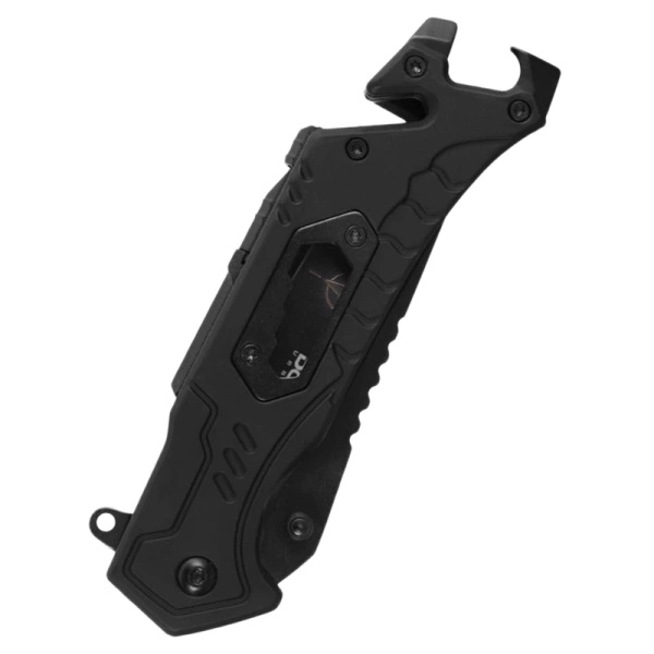 Nóż Składany Taktyczny Z Krzesiwem Róża Wiatów Dominator Grafitowy