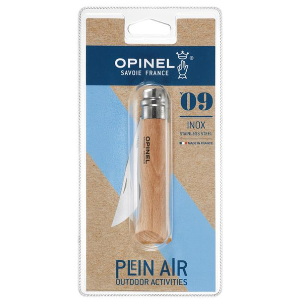 Nóż Składany OPINEL INOX N°9 Blister Natural (001254)