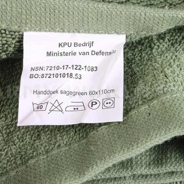 Military Dutch Towel Green Original Demobil 