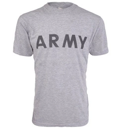 Military T-shirt US Army FITNESS UNIFORM Grey New