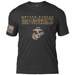 T-shirt USMC MARPAT Camo Text 7.62 Design Czarny (BAT-1309HBLK)