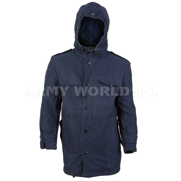 Navy Parka Jacket Dark Blue Warmed Original Used II Quality