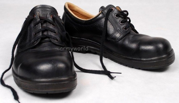 Leather Heavy-duty Shoes Bundeswehr Metal Tips Original New