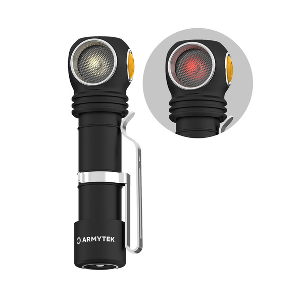 Latarka Czołowa Armytek Wizard C2 White / Red Warm Magnet Czarna (F06901W)