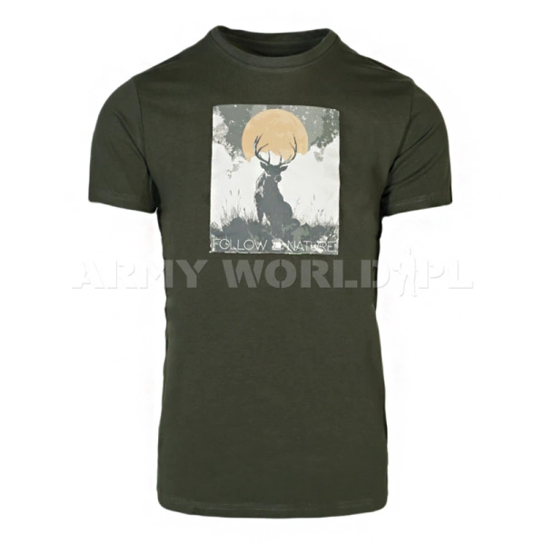 T-shirt Bawełniany FNT Deerant Tagart Green