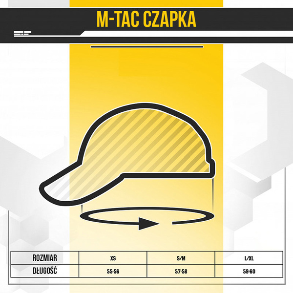 Czapka Z Daszkiem Na Rzep Rip-Stop M-Tac Czarna (40534002)