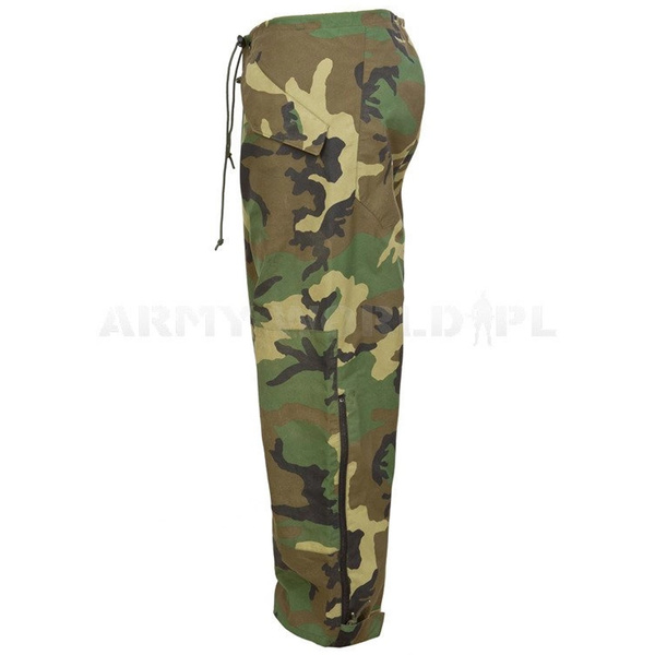 Spodnie Woododporne ECWCS Gore-tex® US Army Woodland Oryginał Demobil II Quality
