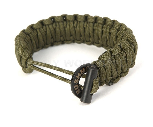  Paracord Bracelet 6 m With A Firestarter Bushmen Olive