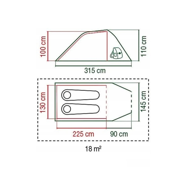 Namiot 2-osobowy Coleman Coastline 2 Granatowo /Niebieski Powystawowy