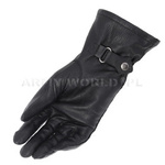 Military Warmed Leather Gloves Dutch Black Orginal New