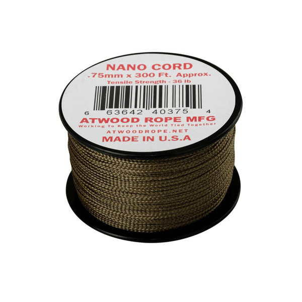 Nano Cord (300ft) Atwood Rope MFG Coyote New