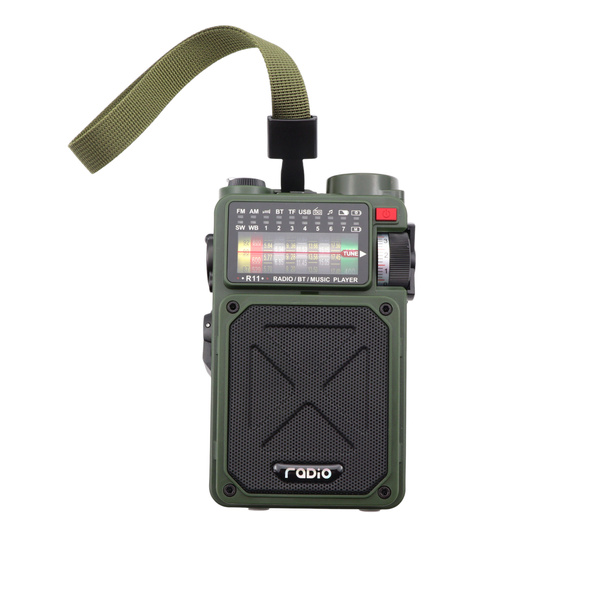 Radio Awaryjne Solarne z Latarką, Lampką LED, SOS i Powerbankiem JB Tacticals (JB-08)