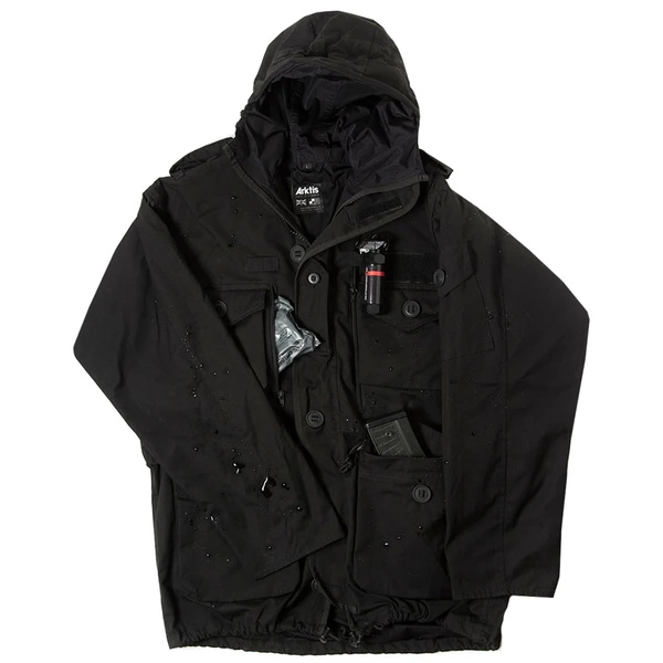 Kurtka Parka B310P Police Waterproof Smock Arktis Czarna Oryginał Demobil DB