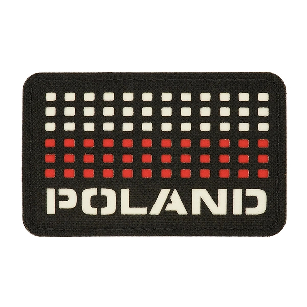 Naszywka Poland Z Flagą 5 x 8 cm Laser Cut M-Tac Black /White /Red (51006102)