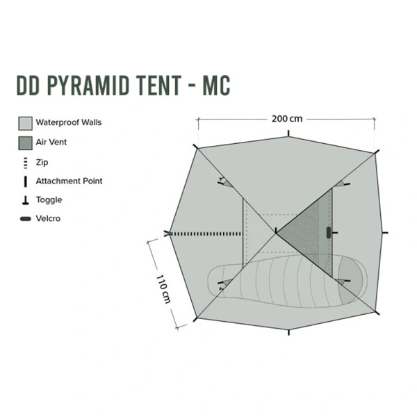 Namiot Pyramid Tent DD Hammocks Multicam