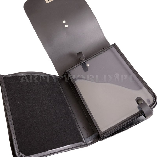 Torba Polowa Wojskowa Oficera Raportówka Skórzana 984/MON Czarna Oryginał Demobil BDB