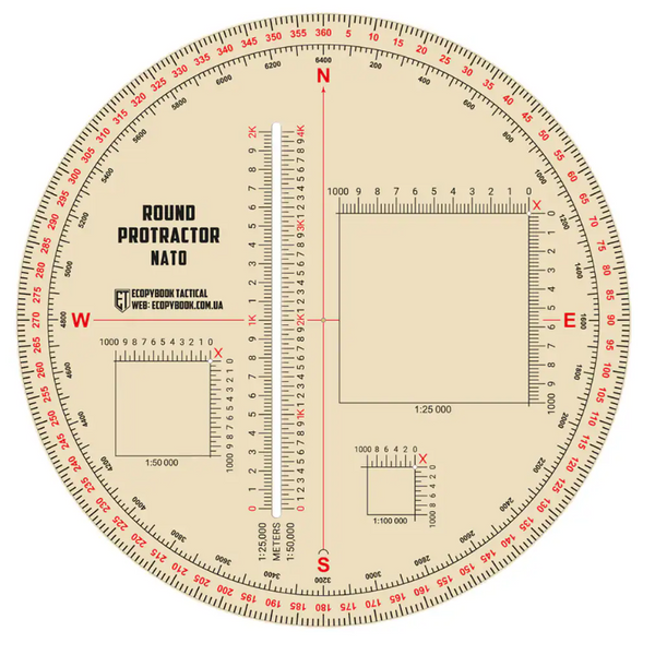Linijka Ecopybook Tactical Protractor Round NATO M-Tac (10273014)