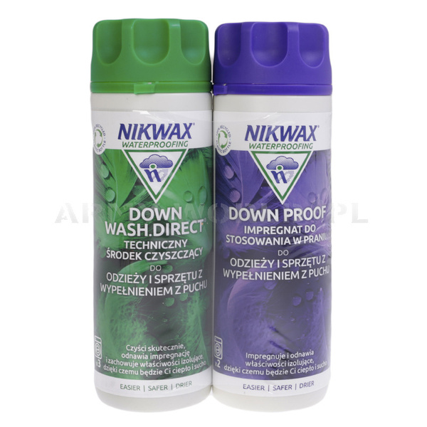 Zestaw Twin Pack Płyn Down Wash Direct  + Impregnat Down Proof Nikwax 300 ml