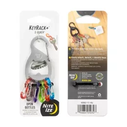Karabinek Na Klucze Z Otwieraczem S-Biner KeyRack Plus Nite Ize Srebrny (KRB2-11-R6)